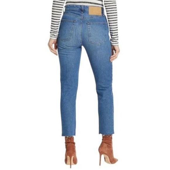 RAG & BONE Nina High Rise Ankle Cigarette Straight Leg Jeans Monty NWT - Picture 3 of 5